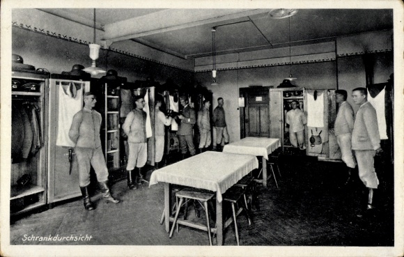 Postcard closet inspection, room inspection
