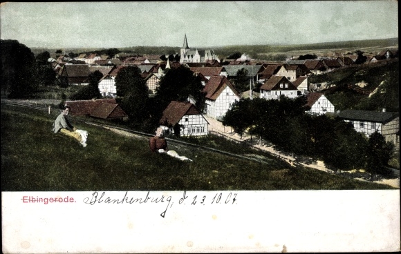 Postcard Elbingerode Oberharz am Brocken, Panorama