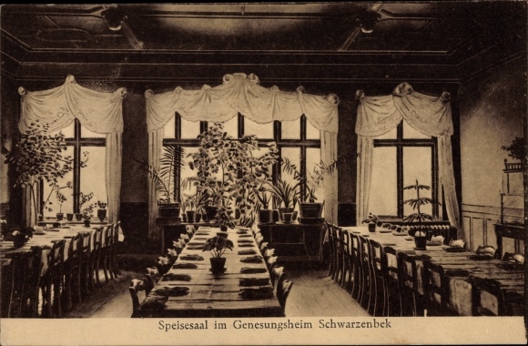 Ak Schwarzenbek in Lauenburg, herstellingsoord, eetkamer