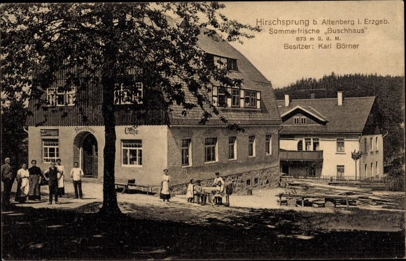 PC Hirschsprung Altenberg Osterzgebirge, summer resort &quot;Buschhaus&quot; owner Karl Börner