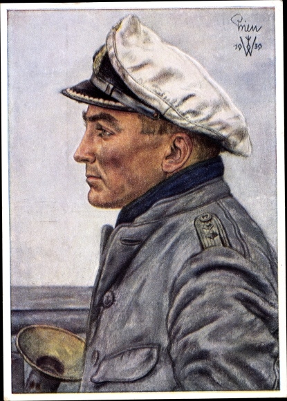 Artist PC Willrich, Wolfgang, lieutenant captain Günther Prien, submarine commander, Scapa Flow