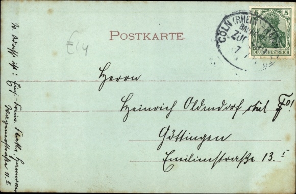 Postcard Meerbeck in Schaumburg?, school, church, vicarage