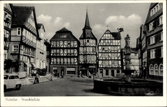 PC Fritzlar in Hesse, market square