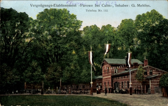 Ak Chełmno Kulm Culm Weichsel Westpreußen, Vergnügungs-Etablissement Parowe, Inh. G. Mehliss