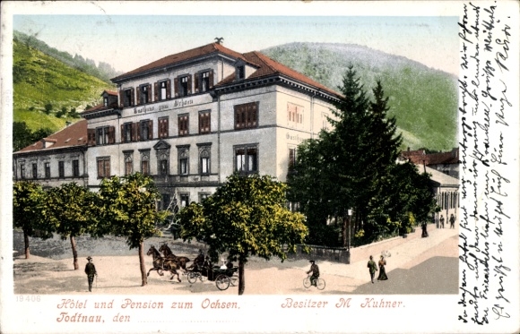 Postcard Todtnau in the Black Forest, Hotel and Pension zum Ochsen