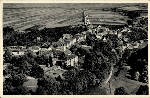 Postcard Ettersburg in Thuringia, Gasthof Waidmannsheil, aerial photograph