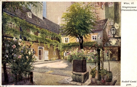 Künstler Ak Cankl, Rudolf, Wien 6, Dreimäderlhof, BKWI