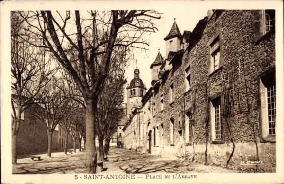 Ak Saint Antoine Jura, Place de l'Abbaye