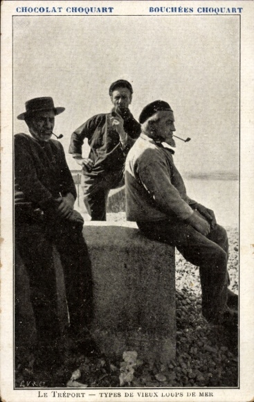 Ak Le Tréport Seine Maritime, Arten alter Seewölfe