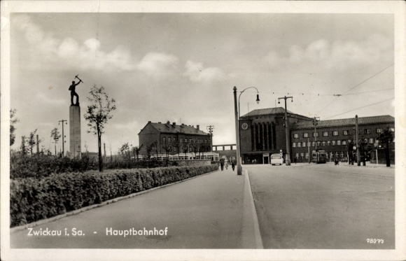 Ak Zwickau in Sachsen, Hauptbahnhof