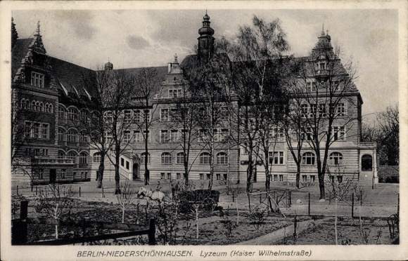 Ak Berlin Pankow Niederschönhausen, Lyzeum, Kaiser Wilhelm Straße