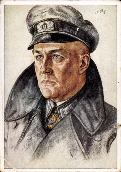 Kunstenaarskaart Willrich, Wolfgang, Horst von Wolff, regimentscommandant, Wehrmacht, VDA P 1 R 5 nr. 2