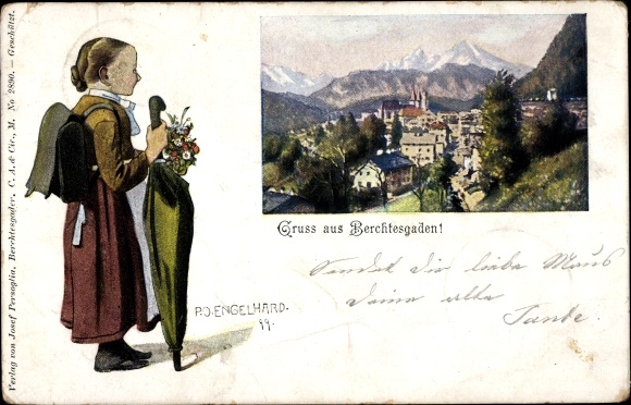 Artist PC Engelhard, POE, Berchtesgaden in Upper Bavaria, total view