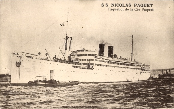 Ak Paquebot S.S. Nicolas Paquet, Paquebot de la Cie Paquet, CNP
