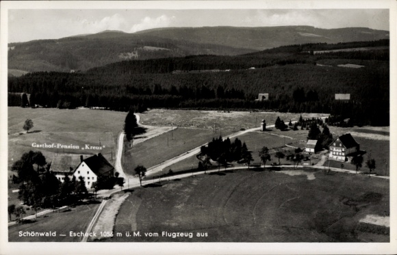 Ak Escheck Schönwald im Schwarzwald, Fliegeraufnahme