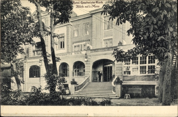 Postcard Sassnitz on Rügen, hotel siblings cook