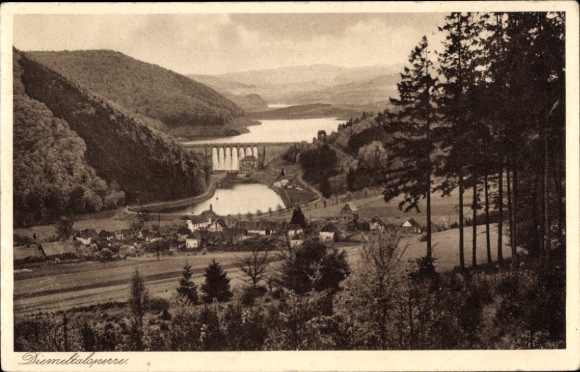 Postcard Helminghausen Marsberg in Sauerland, Diemeltalsperre