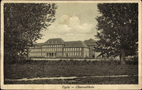 Ak Egeln im Salzlandkreis, Oberrealschule