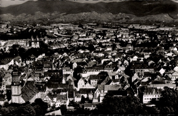 Postcard Offenburg in Baden Black Forest, aerial photograph