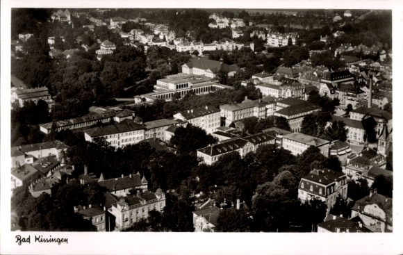 Postcard Bad Kissingen Lower Franconia Bavaria, aerial photograph