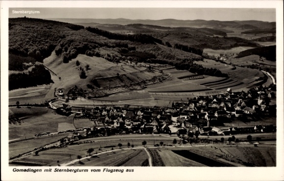 Ak Gomadingen in Württemberg, Fliegeraufnahme