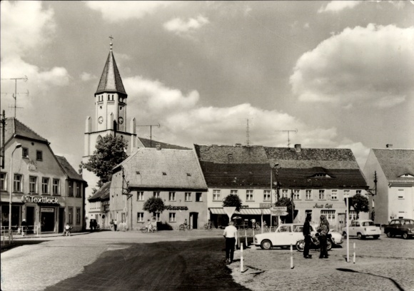 Ak Wittichenau in der Oberlausitz, Marktplatz