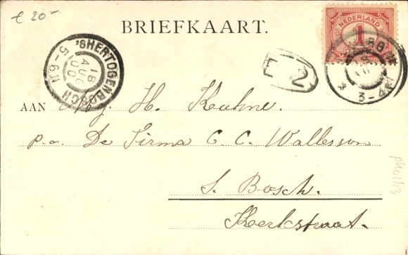 Ansichtkaart Tilburg Noord-Brabant Nederland, Stationstraat