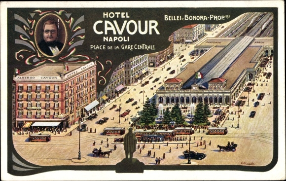 Artist PC Napoli Naples Campania, Hotel Cavour, Place de la Gare Centrale