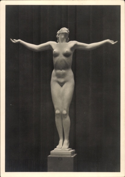 Postcard sculpture by Josef Thorak, female nude, HDK 96