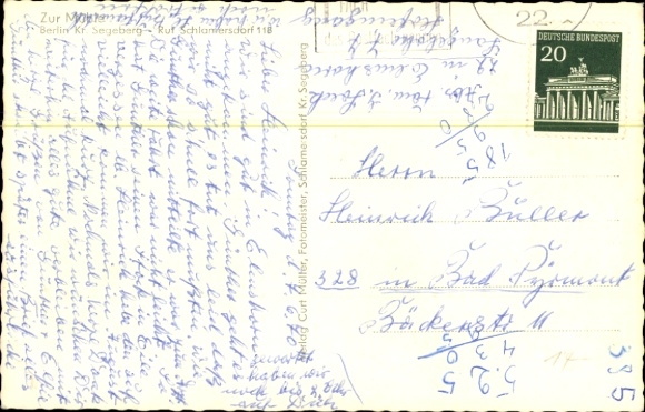 Postcard Berlin Seedorf in the district of Segeberg, Berliner Mühle, Bar, Lichterfelde