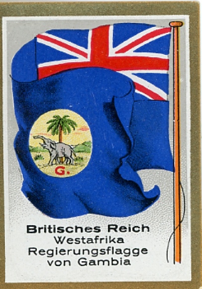 Sammelbild Fahnen der außereurop. Länder Nr. 377 Brit. Reich Westafrika Regierungsflagge von Gambia