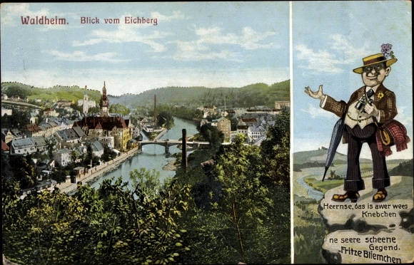PC Waldheim in Sachsen, view from Eichberg, Fritze Bliemchen