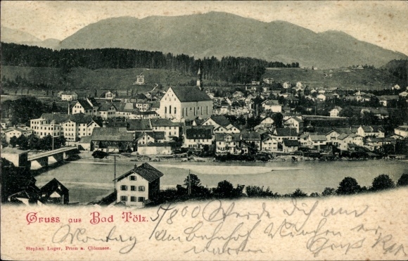 Postcard Bad Tölz in Upper Bavaria, general view