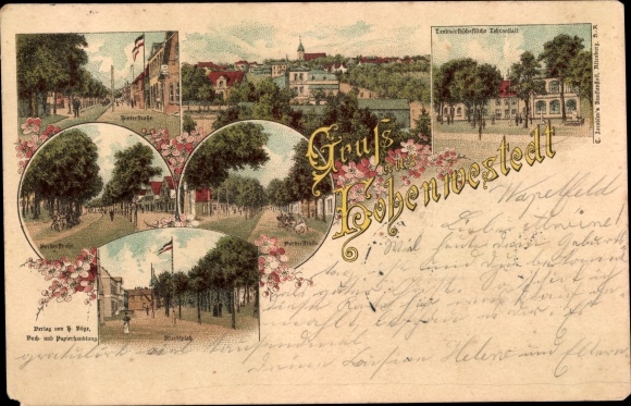Chromo-Litho Hohenwestedt in Schleswig Holstein, town views