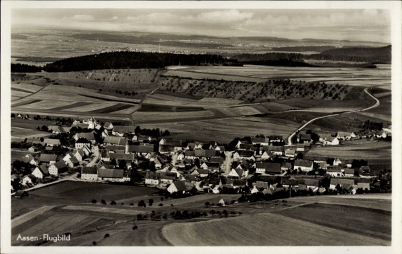 Postcard Aasen Donaueschingen in the Black Forest, aerial photograph