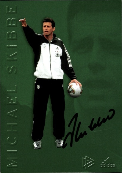 Autograph card national coach Michael Skibbe, German national team, autograph