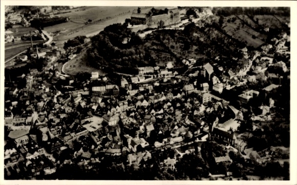 Postcard Kulmbach in Upper Franconia, aerial photograph
