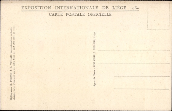 Postcard Liege, Weltausstellung 1930, Festival Hall, North