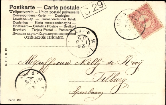 Postcard Three little pages, long nose