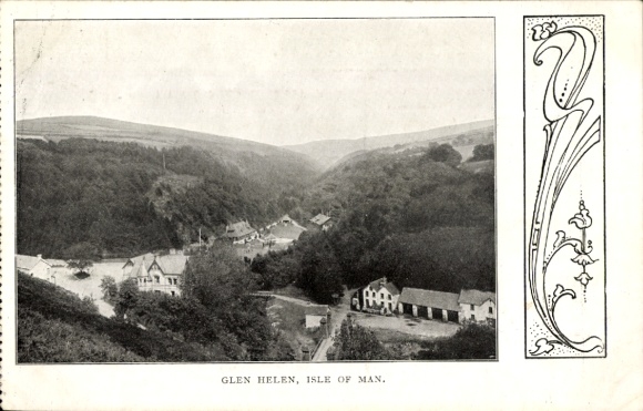 Postcard Glen Helen Isle of Man, Panorama