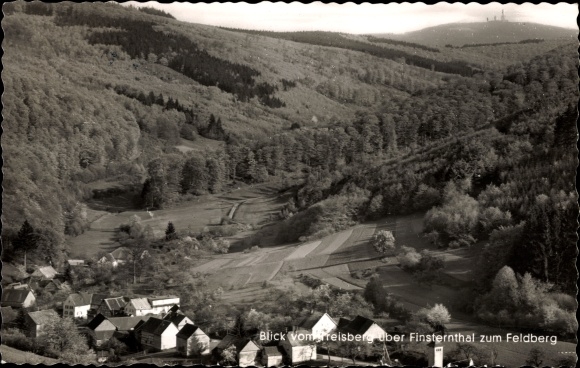 KP kraj stempla pocztowego Treisberg Üb. Używanie (Taunus)
