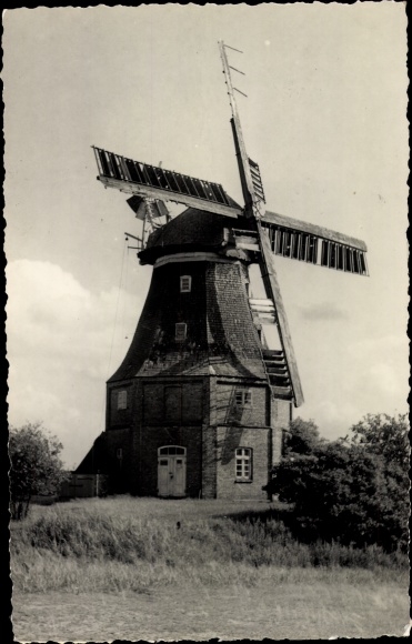Photo Postcard Ostseebad Graal Müritz, windmill