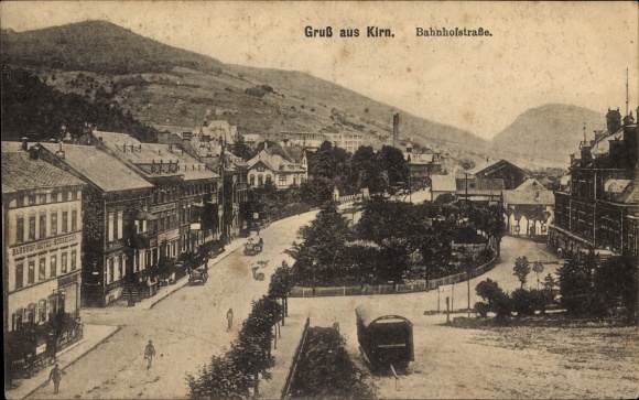 Ak Kirn an der Nahe in Rheinland Pfalz, Blick in die Bahnhofstraße, Autos