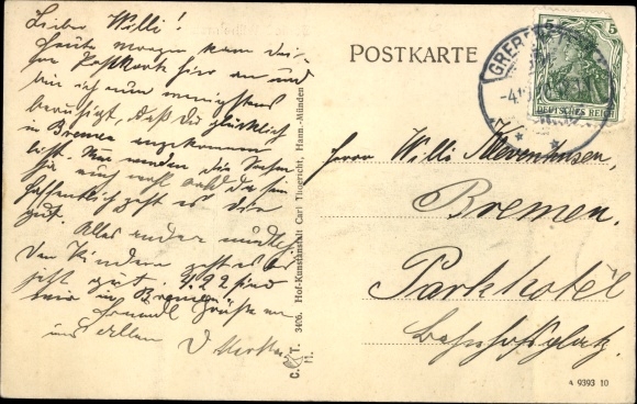 Postcard Calden in Hesse, Wilhelmsthal Castle