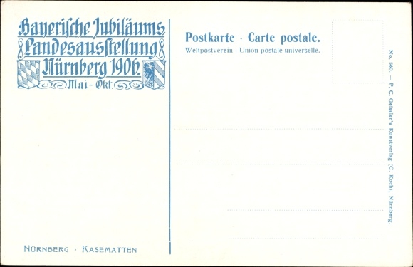Artist Postcard Kley, Heinrich, Nuremberg in Mittelfranken Bavaria, Kasematten