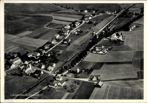 Postcard Langenbach Wolfach in the Black Forest, aerial photograph