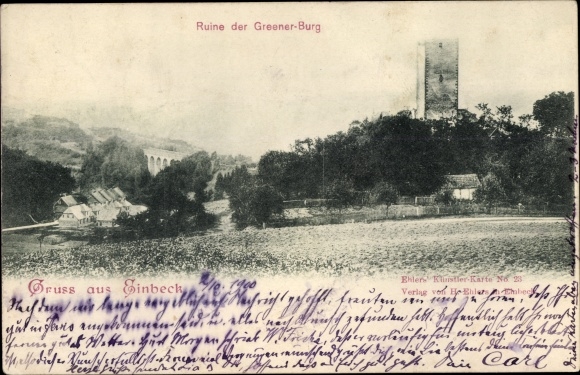 Ak Greene Einbeck in Niedersachsen, Greener Burg, Ruine
