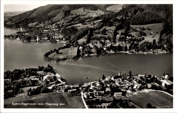Postcard Egern am Tegernsee Upper Bavaria, aerial photograph