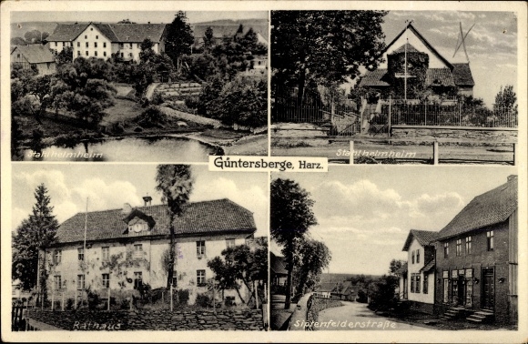 Ak Güntersberge Harzgerode in de Harz, kindertehuis, gemeentehuis, Siptenfelder Straße