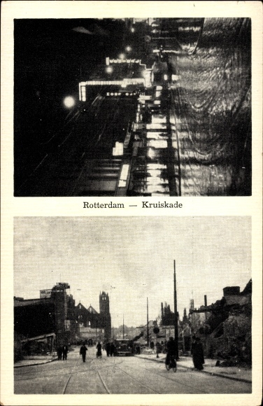 PC Rotterdam South Holland Netherlands, Kruiskade, ruins, destruction during World War II